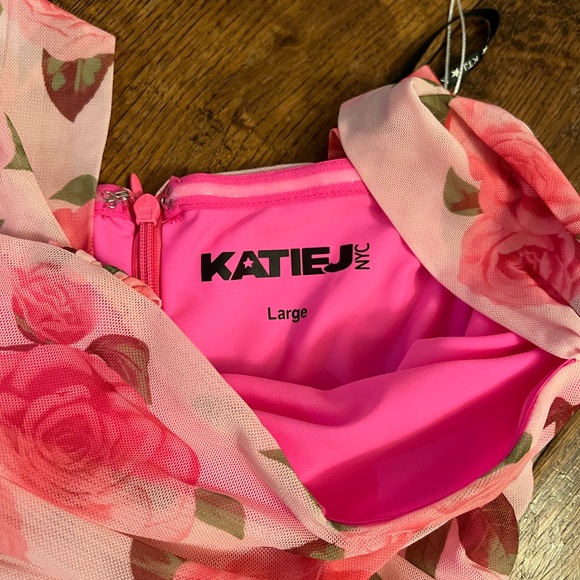 Pink Floral Ruched Dress katie - Picture 8 of 10